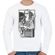 PRINTFASHION Mona Lisa gitáros - Férfi pulóver - Fehér