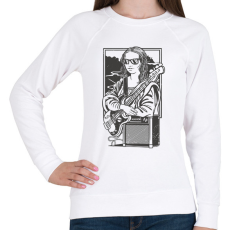PRINTFASHION Mona Lisa gitáros - Női pulóver - Fehér