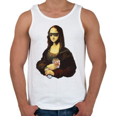 PRINTFASHION Mona lisa kebebbal - Férfi atléta - Fehér