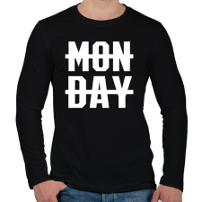 PRINTFASHION MONDAY - Férfi hosszú ujjú póló - Fekete férfi póló