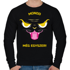 PRINTFASHION Mondd még egyszer! - Férfi pulóver - Fekete férfi pulóver, kardigán