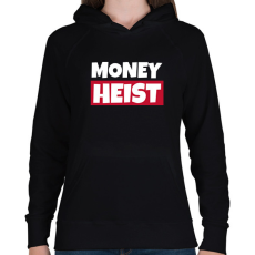 PRINTFASHION MONEY HEIST 2 - Női kapucnis pulóver - Fekete