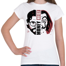PRINTFASHION Money Heist - A Nagy Pénzrablás - La Casa de Papel - Női póló - Fehér női póló