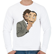 PRINTFASHION Money Heist - Férfi pulóver - Fehér