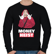 PRINTFASHION MONEY HEIST - Férfi pulóver - Fekete férfi pulóver, kardigán