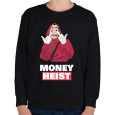 PRINTFASHION MONEY HEIST - Gyerek pulóver - Fekete