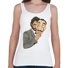 PRINTFASHION Money Heist - Női atléta - Fehér női trikó