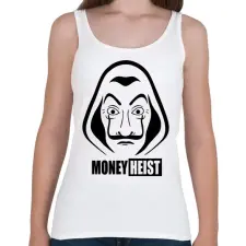 PRINTFASHION Money Heist - Női atléta - Fehér női trikó