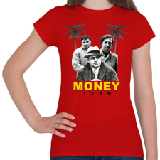 PRINTFASHION Money Team - Női póló - Piros női póló