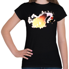 PRINTFASHION Monkey D. Luffy ütés - Női póló - Fekete