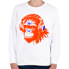 PRINTFASHION Monkey - Gyerek pulóver - Fehér gyerek pulóver, kardigán