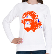 PRINTFASHION Monkey - Női pulóver - Fehér
