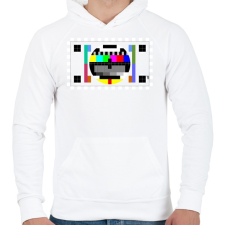 PRINTFASHION Monoscope 1 - Férfi kapucnis pulóver - Fehér férfi pulóver, kardigán