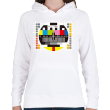 PRINTFASHION Monoscope 2 - Női kapucnis pulóver - Fehér női pulóver, kardigán