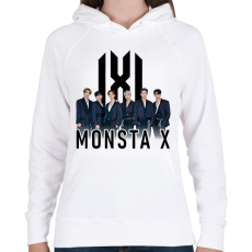 PRINTFASHION MONSTA X - Női kapucnis pulóver - Fehér