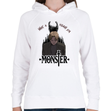 PRINTFASHION Monster anime - Női kapucnis pulóver - Fehér női pulóver, kardigán