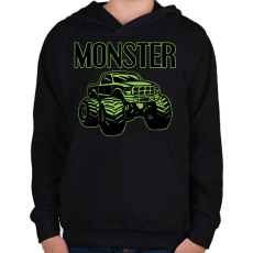 PRINTFASHION Monster - Gyerek kapucnis pulóver - Fekete