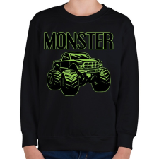 PRINTFASHION Monster - Gyerek pulóver - Fekete gyerek pulóver, kardigán