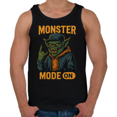 PRINTFASHION monster mode on - Férfi atléta - Fekete