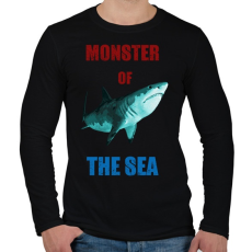 PRINTFASHION monster of the sea - Férfi hosszú ujjú póló - Fekete