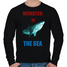 PRINTFASHION monster of the sea - Férfi pulóver - Fekete férfi pulóver, kardigán