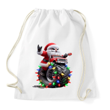 PRINTFASHION Monster Truck rocker mikulás  - Sportzsák, Tornazsák - Fehér tornazsák
