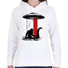 PRINTFASHION Monsters - Női kapucnis pulóver - Fehér női pulóver, kardigán