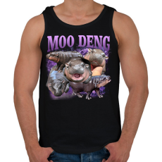 PRINTFASHION Moo Deng - Férfi atléta - Fekete