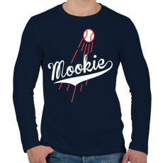 PRINTFASHION Mookie Redsox - Férfi hosszú ujjú póló - Sötétkék