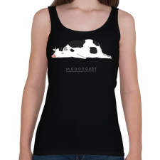PRINTFASHION Moooooody - Női atléta - Fekete női trikó