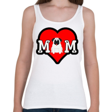 PRINTFASHION Mops mom - Női atléta - Fehér