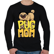 PRINTFASHION Mopsz Anya - Férfi hosszú ujjú póló - Fekete