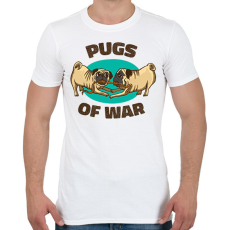 PRINTFASHION Mopsz csata - Férfi póló - Fehér