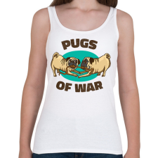 PRINTFASHION Mopsz csata - Női atléta - Fehér női trikó