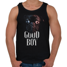 PRINTFASHION Mopsz - Good Boy - Férfi atléta - Fekete atléta, trikó