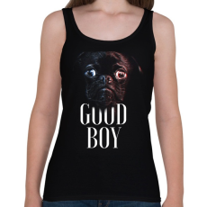 PRINTFASHION Mopsz - Good Boy - Női atléta - Fekete