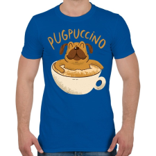 PRINTFASHION Mopsz kávé - Férfi póló - Királykék férfi póló