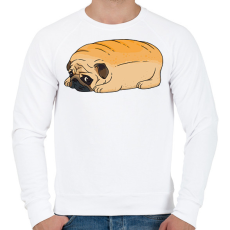 PRINTFASHION Mopsz kenyér - Férfi pulóver - Fehér