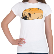 PRINTFASHION Mopsz kenyér - Női póló - Fehér