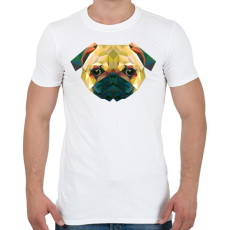 PRINTFASHION Mopsz kutya - Férfi póló - Fehér