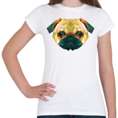 PRINTFASHION Mopsz kutya - Női póló - Fehér