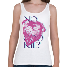 PRINTFASHION Mopsz - Nincs süti? - Női atléta - Fehér női trikó