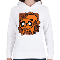 PRINTFASHION Mopsz - Női kapucnis pulóver - Fehér