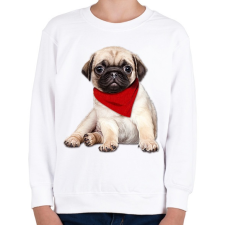 PRINTFASHION Mopsz póló - Gyerek pulóver - Fehér gyerek pulóver, kardigán