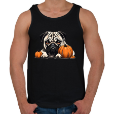 PRINTFASHION mopsz tökkel - Férfi atléta - Fekete atléta, trikó