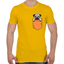PRINTFASHION Mopsz zsebminta - Férfi póló - Sárga férfi pulóver, kardigán
