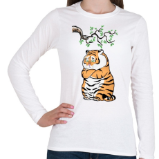 PRINTFASHION morcos tigris - Női hosszú ujjú póló - Fehér