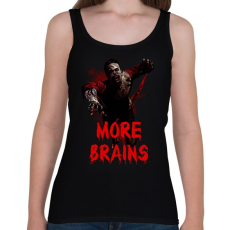 PRINTFASHION More Brains - Női atléta - Fekete