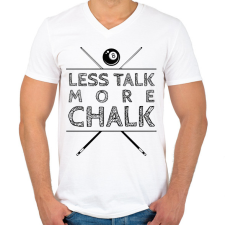 PRINTFASHION More chalk - Férfi V-nyakú póló - Fehér férfi póló