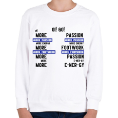 PRINTFASHION more passion fekete (tiktok) - Gyerek pulóver - Fehér
